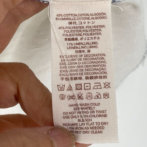 Free People Sundance Kid Embroidered White Jersey Henley Popover Top Small - Picture 9 of 9